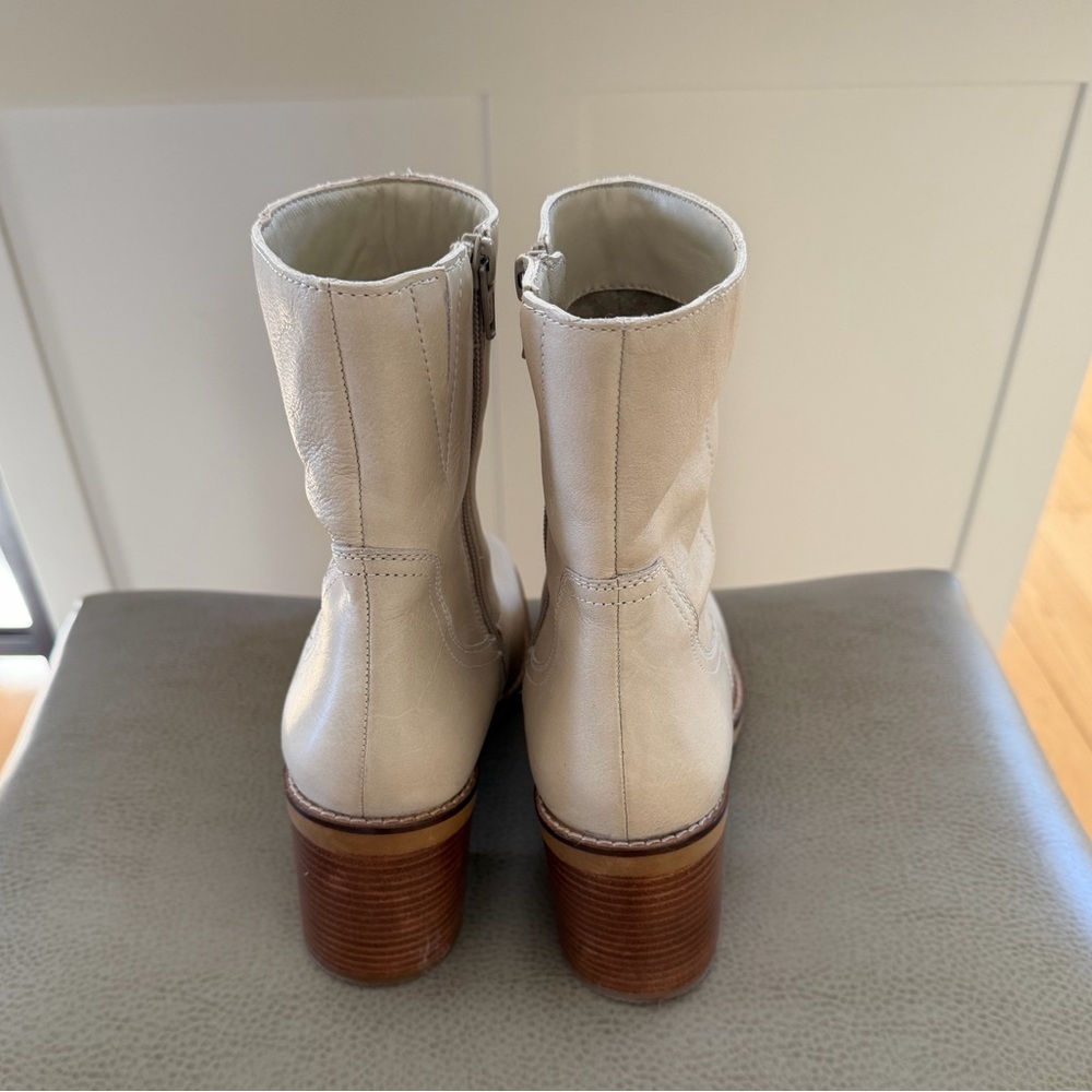 Seychelles Cream Leather Boots. Size 7.5 excellent condition. - Picture 8 of 11